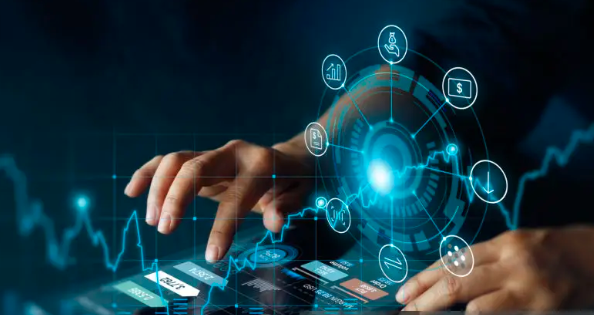 Tecnologia e automação com interface holográfica